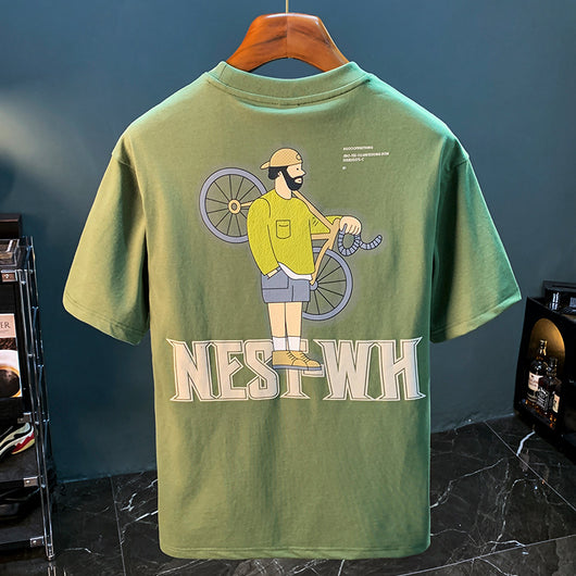 Playera Hombre Estampado Literario Moderno