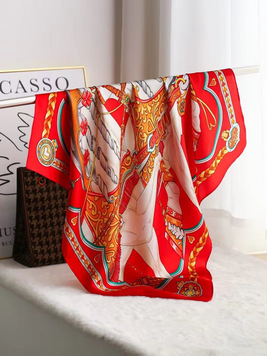 Pañuelo de Seda Cuadrado Lujo Elegante - Accesorio Premium para Regalo - Image 25