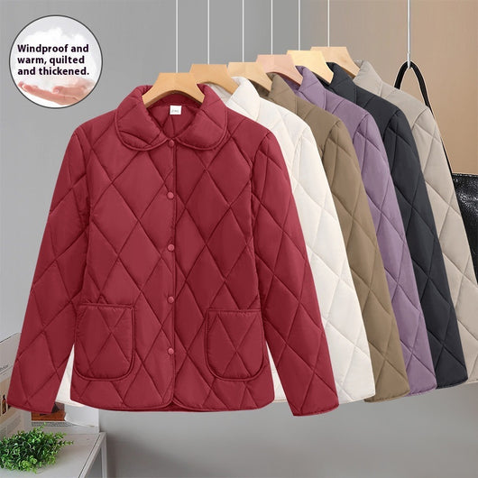 Chaqueta Acolchada Suelta de Algodón para Mujer - Diseño Ligero y Moderno