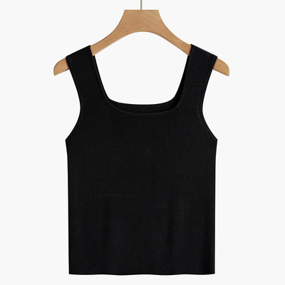 Conjunto de Camisola Cuello Cuadrado sin Mangas para Mujer - Image 9