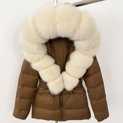 Chaqueta Acolchada Corta Ajustada para Mujer con Forro de Piel - Image 84