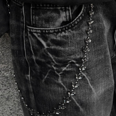 Cadena de Cintura Denim para Hombre con Dije de Plata Vine Negra - Image 3