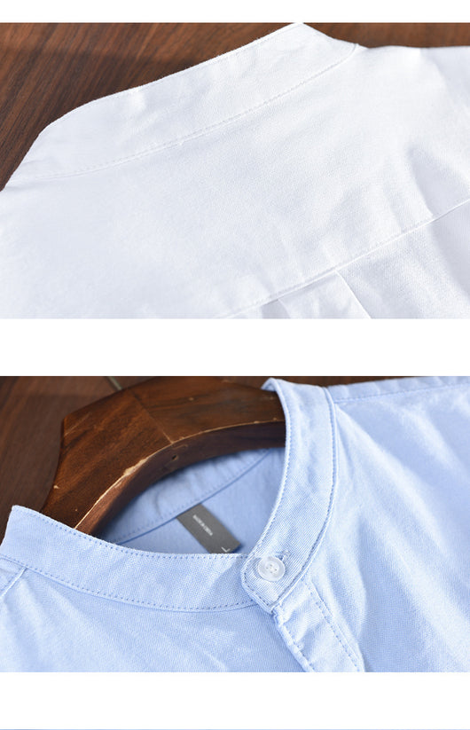 Camisa Casual con Cuello Mao Talla S para Hombre - Image 15