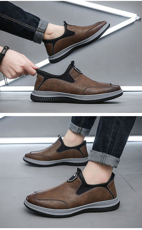 Zapatos de Cuero Suave Estilo Británico Transpirables para Hombre - Image 10