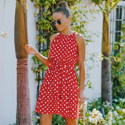 Vestido Elegante de Chifón con Lunares para Mujer - Image 25