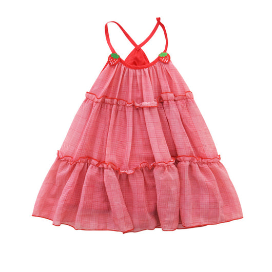 Vestido Falda Niña Malla Fresas con Tirantes - Image 9