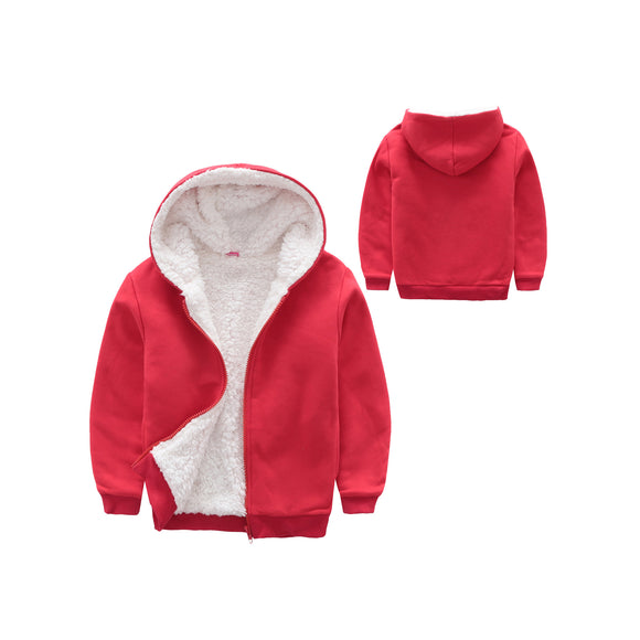 Abrigo Polar Grueso con Capucha para Niños - Ropa de Invierno