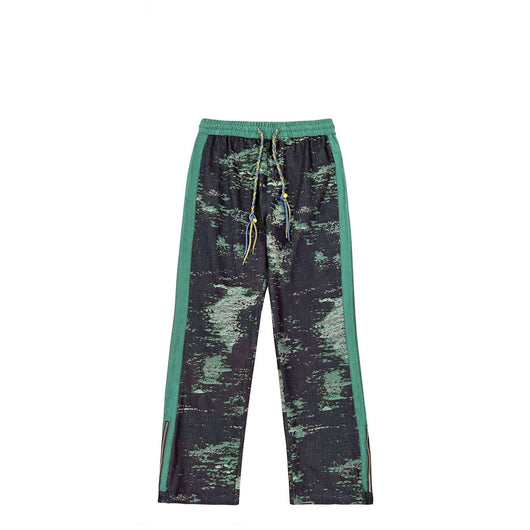 Conjunto Retro Camuflaje: Chaqueta Denim Jacquard + Pantalón Ancho - Image 4