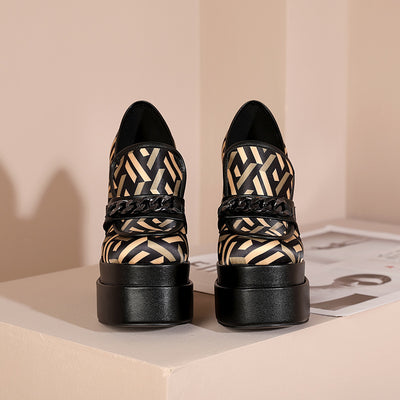 Tacones Altos Gruesos con Hebilla Metálica para Mujer - Image 16