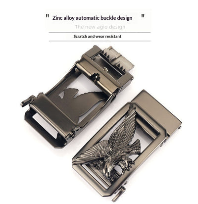 Cinturón Bicolor para Hombre con Hebilla Automática Giratoria sin Dientes - Image 27