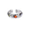 Color Gem Retro Estilo Ring Sterling Plateado Ring