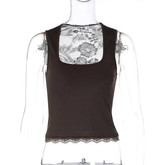 Musculosa Patchwork Ajustada y Sensual para Invierno - Image 8