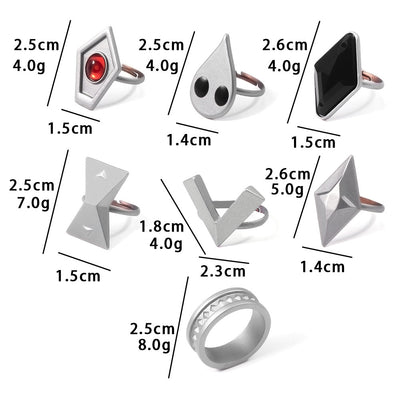 Juego de Anillos de Nogal Negro Exquisito - Image 14
