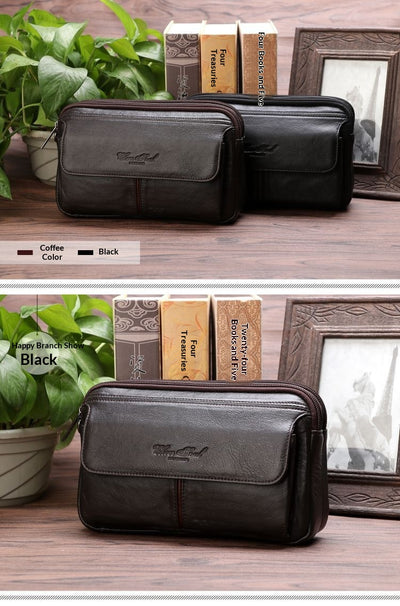 Cartera Clutch de Cuero Genuino Primera Capa para Hombre - Image 9