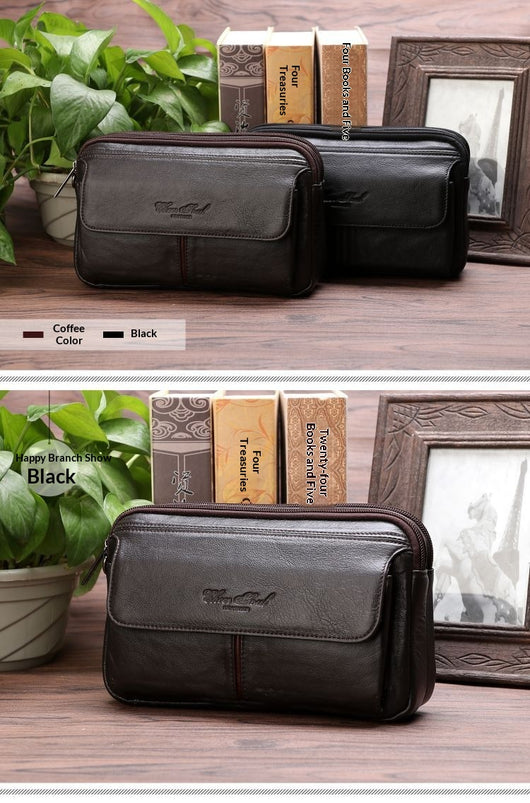 Cartera Clutch de Cuero Genuino Primera Capa para Hombre - Image 9