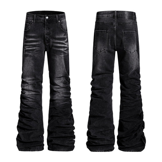 Jeans de Diseñador para Hombre con Pliegues Texturizados y Corte Premium - Image 9