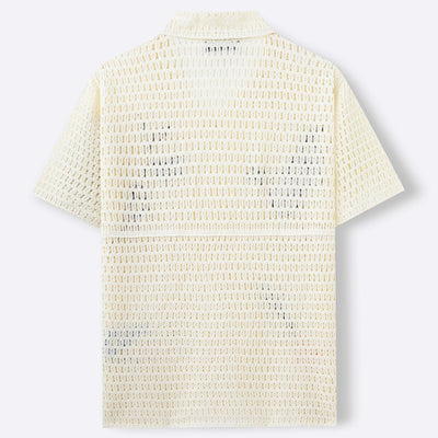 Camisa de Punto Bordada Manga Corta para Hombre - Verano - Image 4
