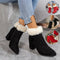Botas de Tornozelo Xadrez de Camurça com Salto Bloco - Conforto e Estilo para Outono e Inverno
