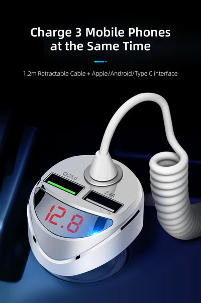 Adaptador USB con Pantalla LED Digital para Carga Rápida en Auto - Image 4