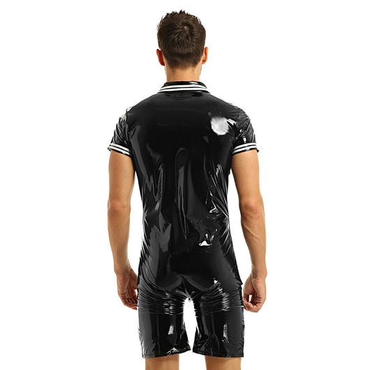 Body Moldeador de Látex Brillante para Hombre - Shapewear Premium - Image 9