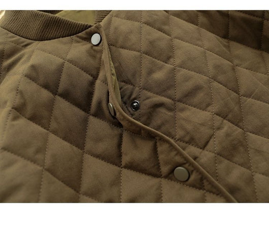 Chaqueta Acolchada de Algodón para Mujer - Diseño Rombo Ligero Otoño Invierno - Image 15