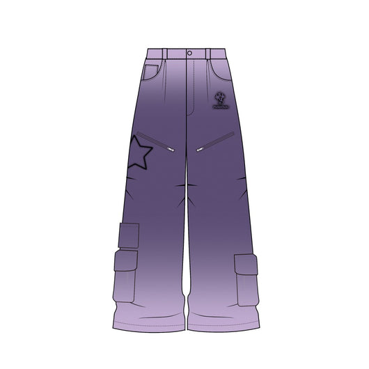 Pantalones Chaopai Púrpura Rectos de Pierna Ancha - Image 3