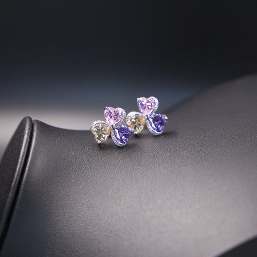 Conjunto de Joyería Trébol de Zirconia para Mujer - Image 3