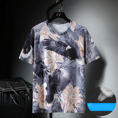 Camiseta Masculina Ice Silk Transpirable de Manga Corta - Image 6