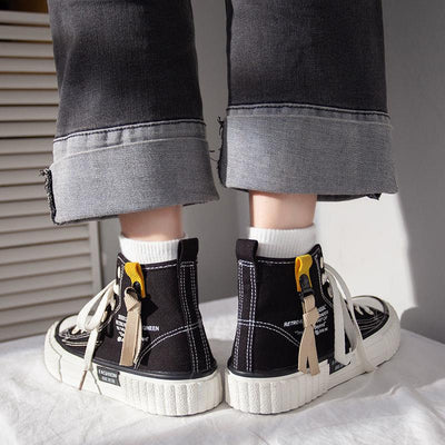 Zapatillas Canvas Altas de Mujer - Diseño Clásico de Color Sólido - Image 10