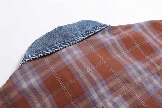 Camisa Cuadros Suelta Manga Corta para Hombre - Image 17