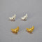 Aretes de Botón Diseño Minimalista Japones Croissant Personalidad