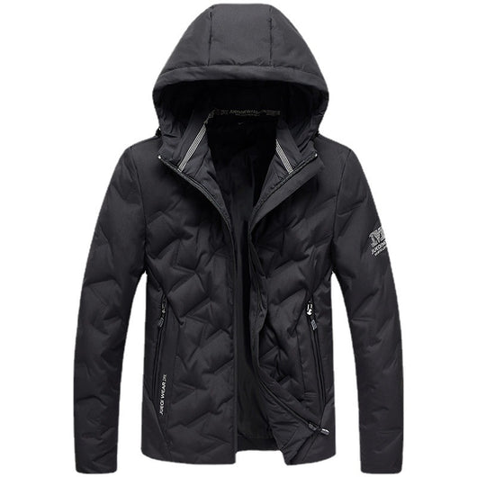 Chaqueta Acolchada con Capucha Estilo Coreano Slim Fit - Image 11