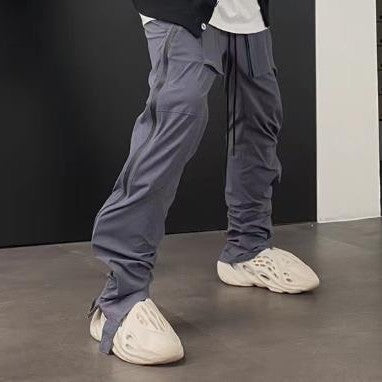Pantalón Oversize con Cierre Lateral y Cordón Ajustable - Estilo Street Wear