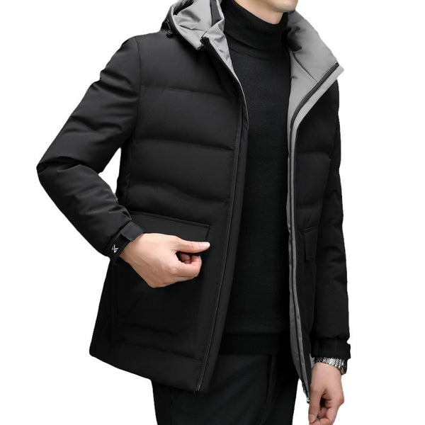 Chaqueta de Invierno para Hombre con Capucha Desmontable