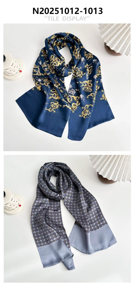 Pañuelo de Seda Reversible para Hombre con Estampado Doble Cara - Image 13