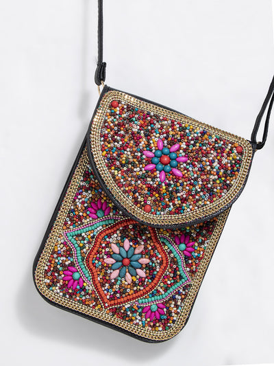 Bolsa Bohemia para Celular con Cuentas y Concha Marina - Image 8