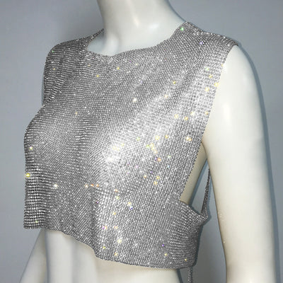 Blusa Elegante sin Mangas con Espalda Descubierta y Detalles de Cristal - Image 21