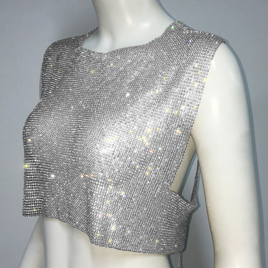 Blusa Elegante sin Mangas con Espalda Descubierta y Detalles de Cristal - Image 21