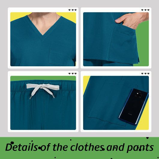 Conjunto de Uniformes Matizados para Médicos y Enfermeras - Image 4