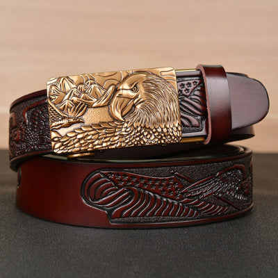 Cinturón para Hombre con Grabado de Alas de Águila - Image 9