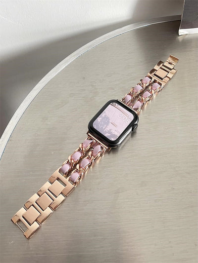 Correa de Reloj Cuero y Metal - Diseño Clásico Denim - Image 9