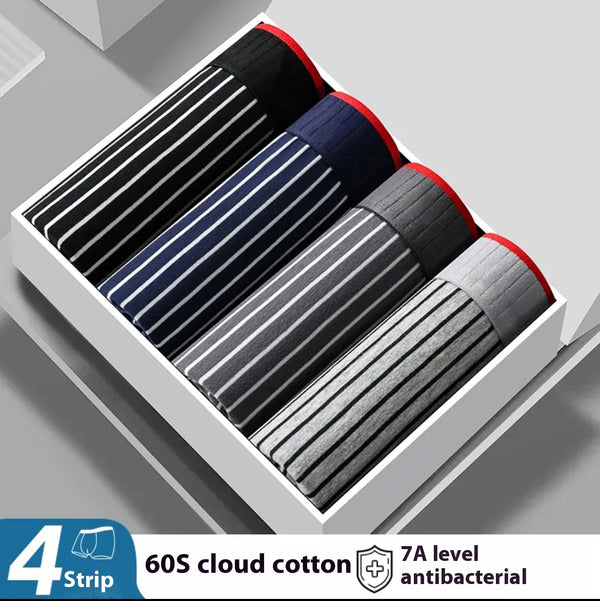 Pack de 4 Bóxers Sin Costuras a Rayas para Hombre - Image 7