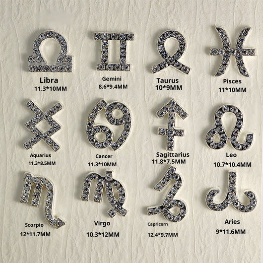Accesorios de Uñas Astrológicos con Diamantes Incrustados - Image 13