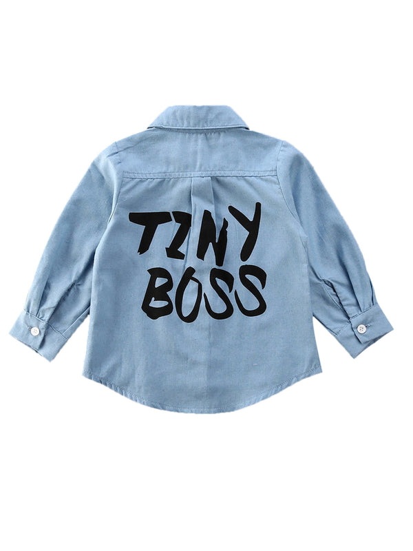 Camisa Abrigo TINY Letter para Niños