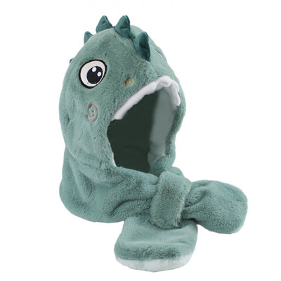Gorro Infantil Dinosaurio Peluche Cálido para Invierno - Image 12