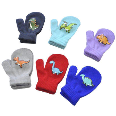 Guantes Tejidos Gruesos Para Niños Con Forro Cálido Y Diseño Animado - Image 8