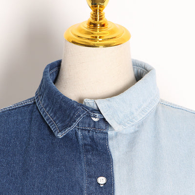 Camisa Suelta para Mujer con Contraste de Costuras - Image 7