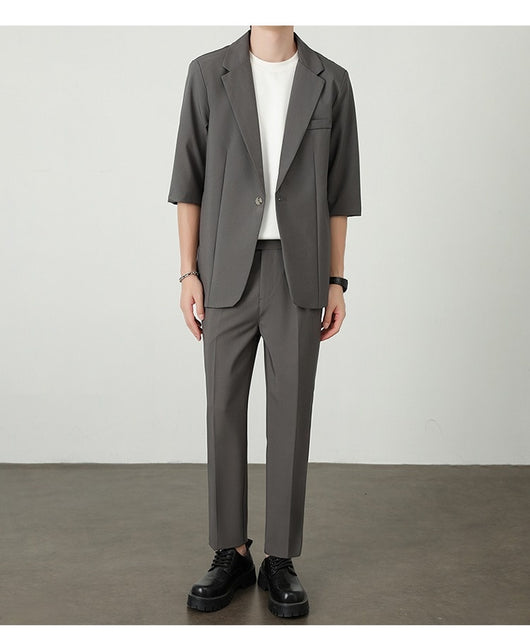 Blazer Casual de Seda de Hielo para Hombre - Ligero y Fresco para Verano - Image 8