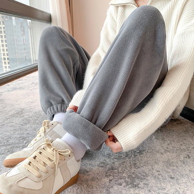 Pantalones Deportivos de Terciopelo Grueso Holgados para Mujer - Image 4