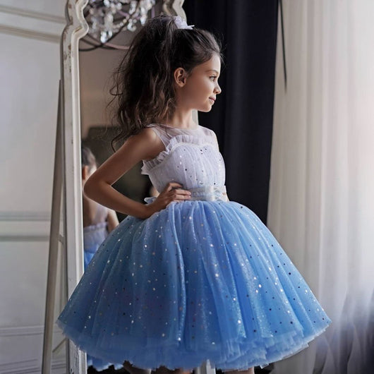 Vestido Infantil Elegante sin Mangas con Tul Esponjoso - Image 27